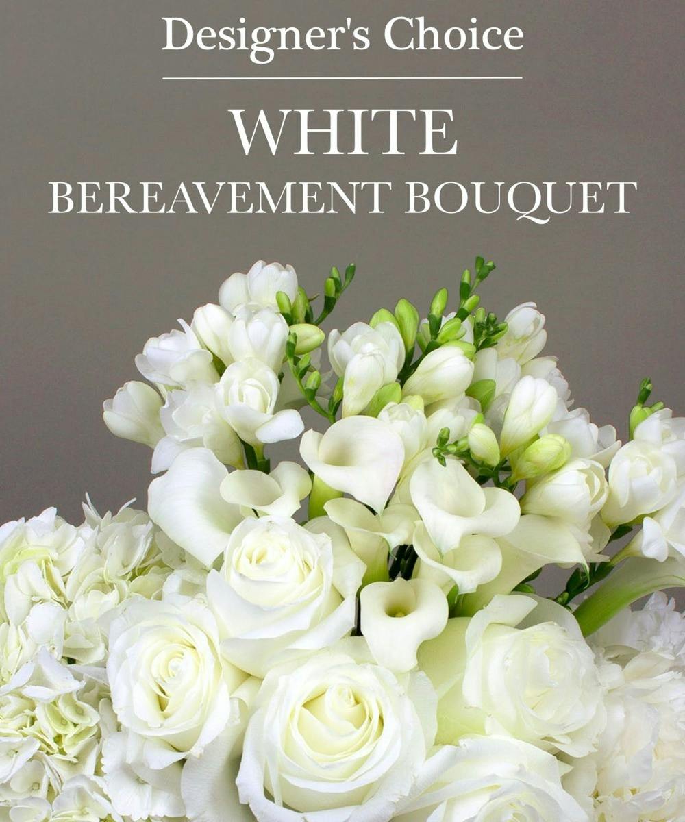 White Bereavement Bouquet Greenville & Greer (SC) Sympathy & Funeral