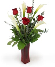 Graceful Love - Roses & Calla Lilies