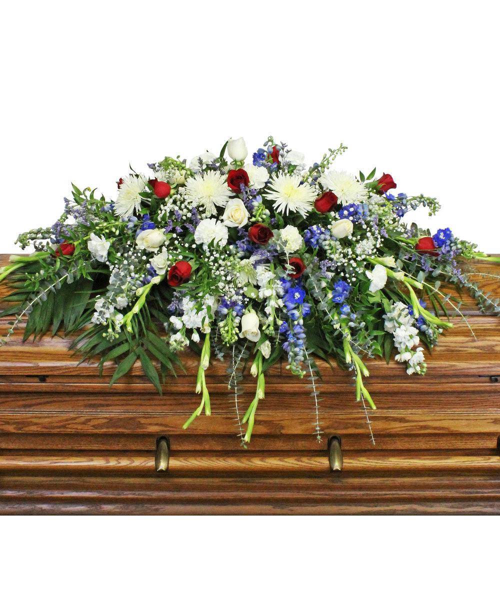 Proud to be an American Casket Spray Greer & Greenville (SC) Sympathy