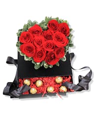 Temptation - Heart Shaped Rose Box